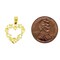 14K Yellow Gold Flower Heart Charm Floral Love Pendant! Jewerly 19mm x 15mm